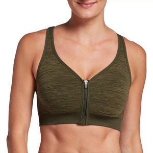 DSG front zip spots bra
